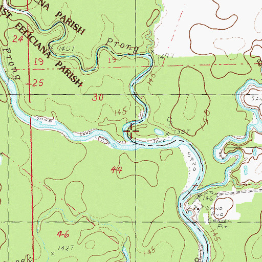Topographic Map of East Amite Creek Prong, LA