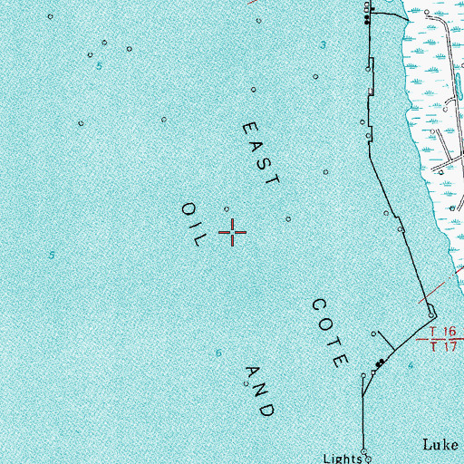 Topographic Map of East Cote Blanche Bay Oil and Gas Field, LA