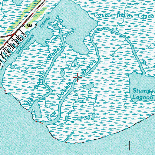 Topographic Map of East Double Bayou, LA