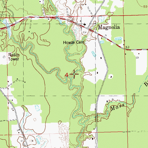 Topographic Map of East Hog Branch, LA