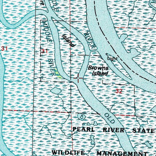 Topographic Map of East Middle River, LA