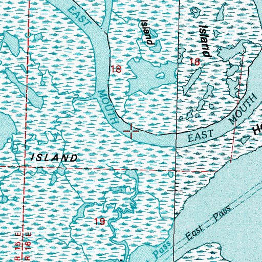 Topographic Map of East Mouth, LA