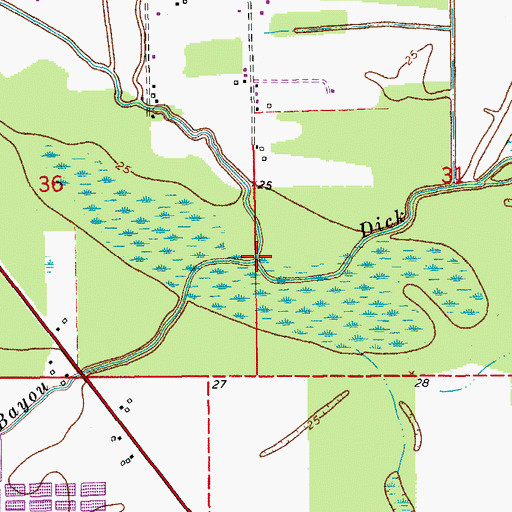 Topographic Map of East Prong Bayou, LA