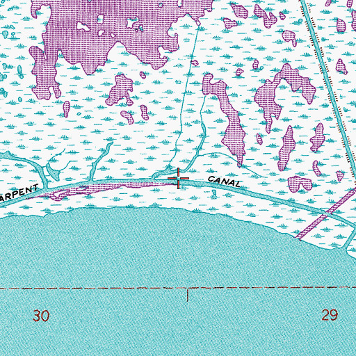 Topographic Map of Eighty Arpent Canal, LA