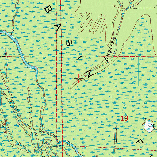 Topographic Map of English Bayou, LA