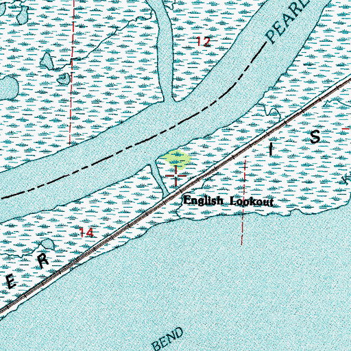 Topographic Map of English Lookout, LA