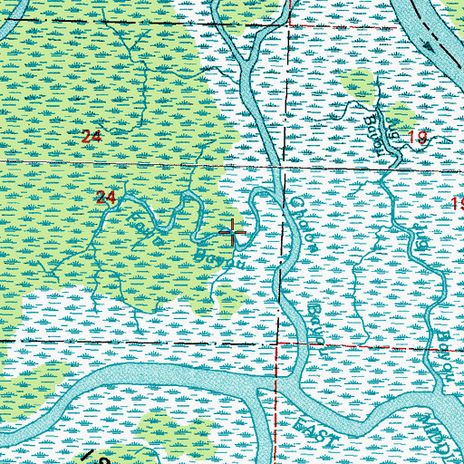 Topographic Map of Fawn Bayou, LA