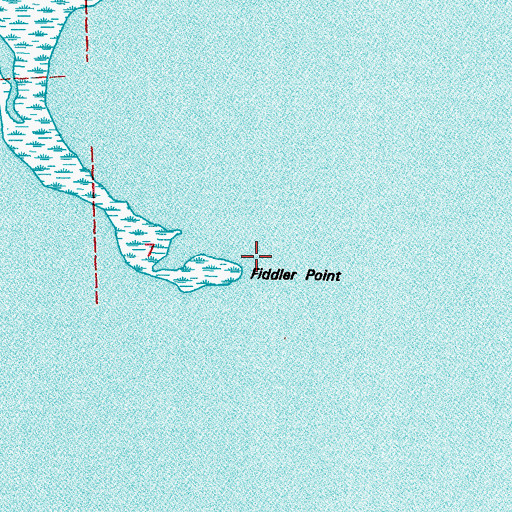 Topographic Map of Fiddler Point, LA