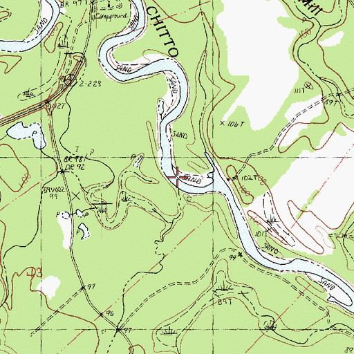 Topographic Map of Finney Creek, LA