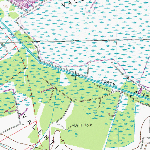 Topographic Map of Forty Arpent Canal, LA