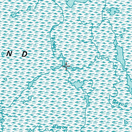 Topographic Map of Foster Bayou, LA
