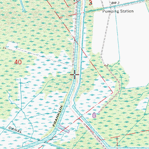 Topographic Map of Franklin Canal, LA