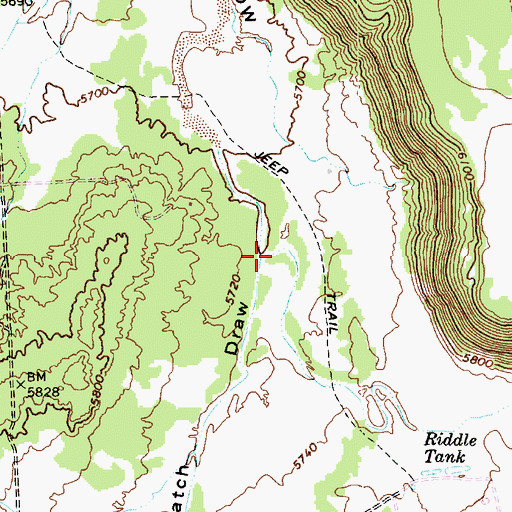 Topographic Map of Hatch Draw, AZ
