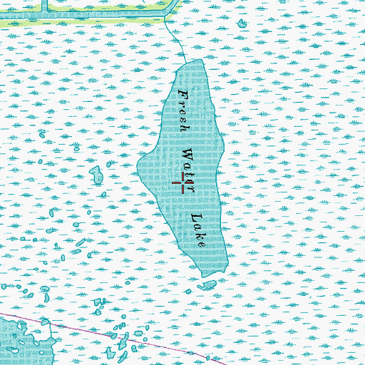 Topographic Map of Fresh Water Lake, LA