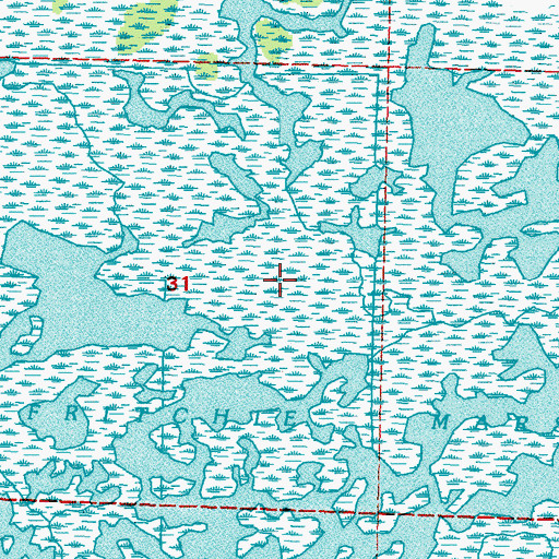 Topographic Map of Fritchie Marsh, LA