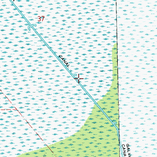 Topographic Map of Galva Canal, LA