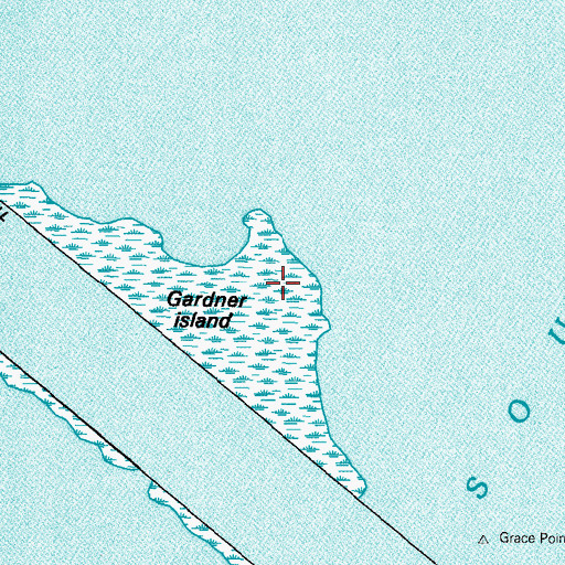 Topographic Map of Gardner Island, LA
