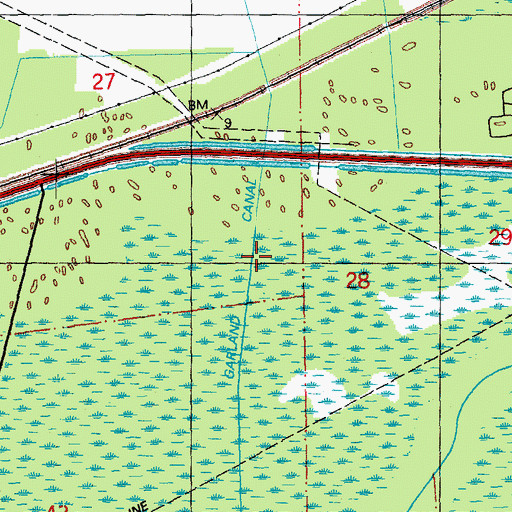 Topographic Map of Garland Canal, LA