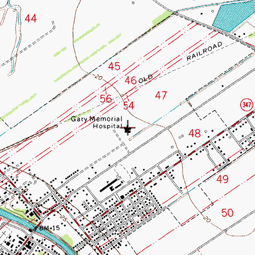 Topographic Map of Saint Martin Hospital, LA