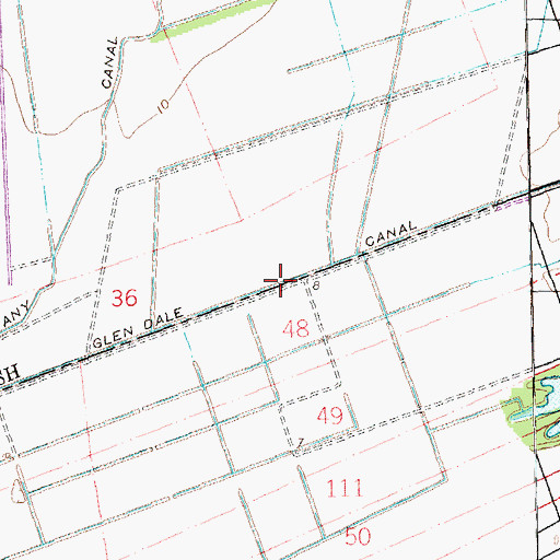 Topographic Map of Glen Dale Canal, LA