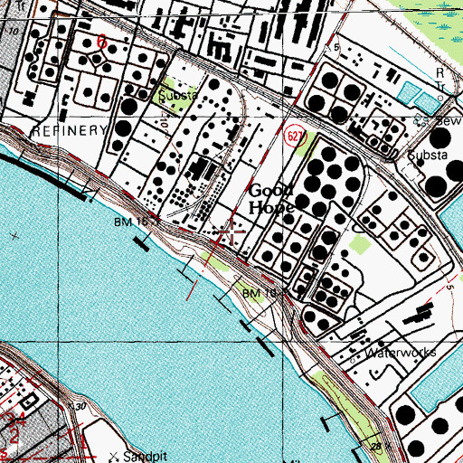 Topographic Map of Good Hope, LA