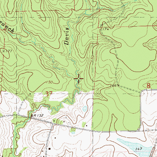 Topographic Map of Goodman Branch, LA