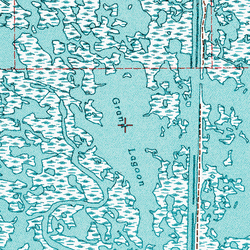 Topographic Map of Grand Lagoon, LA