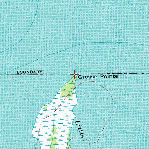 Topographic Map of Grosse Pointe, LA