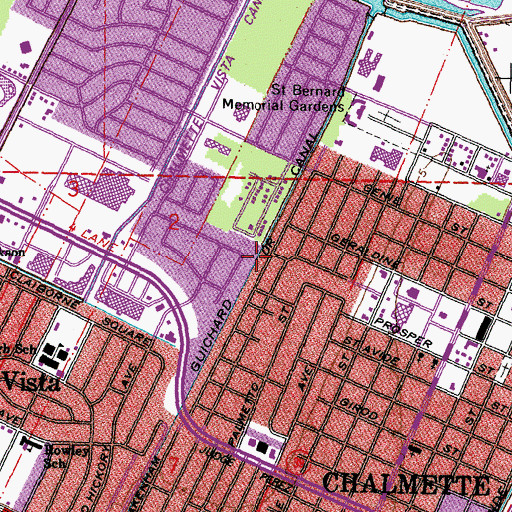 Topographic Map of Guichard Canal, LA