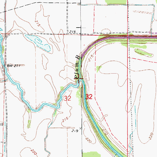 Topographic Map of Waterloo Bayou, AR