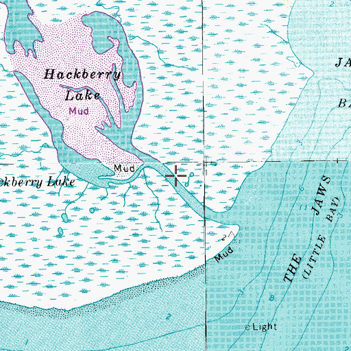 Topographic Map of Hackberry Lake, LA