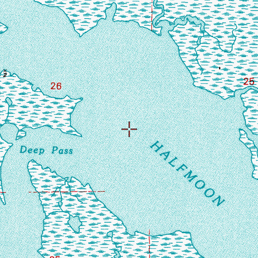 Topographic Map of Halfmoon Lake, LA
