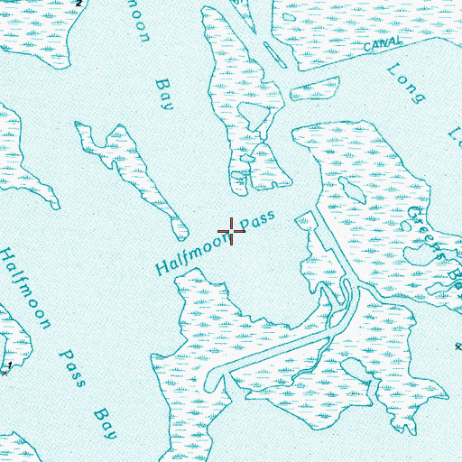Topographic Map of Halfmoon Pass, LA