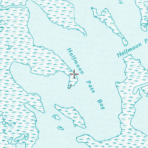 Topographic Map of Halfmoon Pass Bay, LA