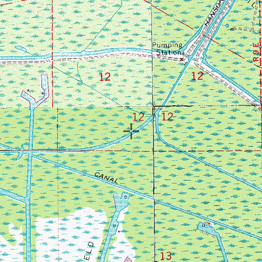 Topographic Map of Hanson Canal, LA