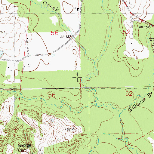 Topographic Map of Hoffman Creek, LA