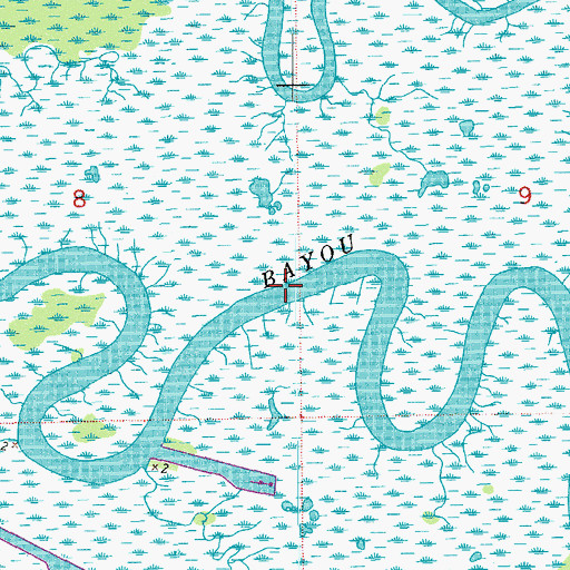 Topographic Map of Hog Bayou, LA