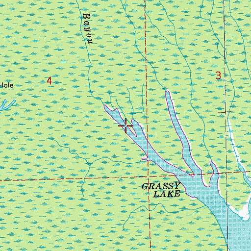 Topographic Map of Hog Bayou, LA