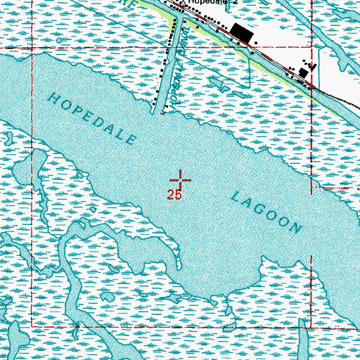 Topographic Map of Hopedale Lagoon, LA