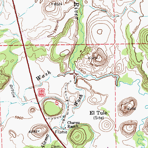 Topographic Map of Alamo Wash, AZ