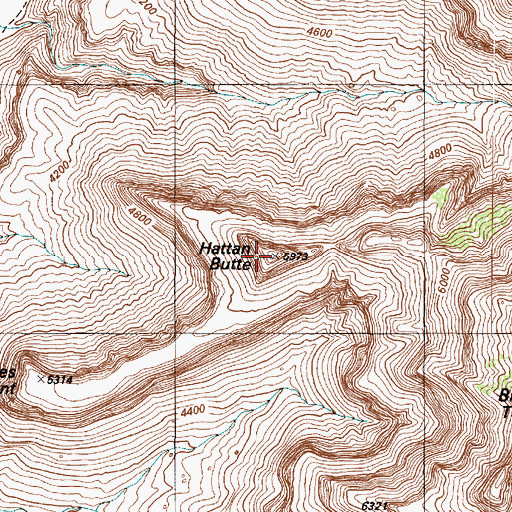 Topographic Map of Hattan Butte, AZ