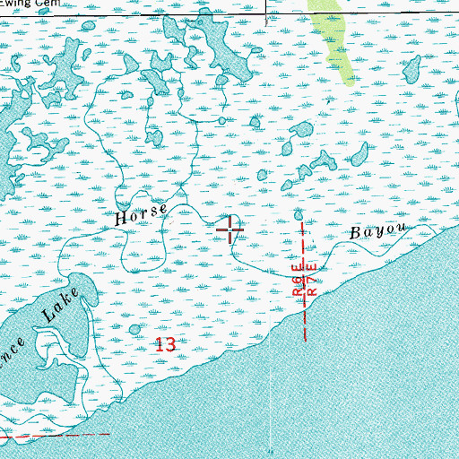 Topographic Map of Horse Bayou, LA