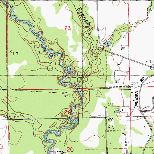 Topographic Map of Horse Branch, LA