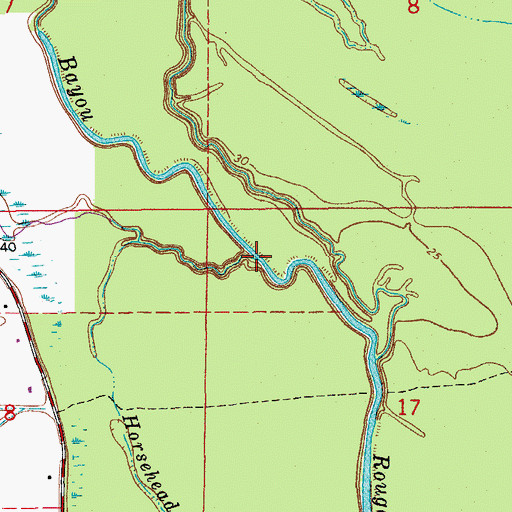 Topographic Map of Horsehead Bayou, LA
