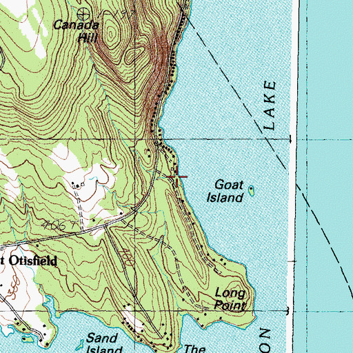 Topographic Map of Goat Island, ME