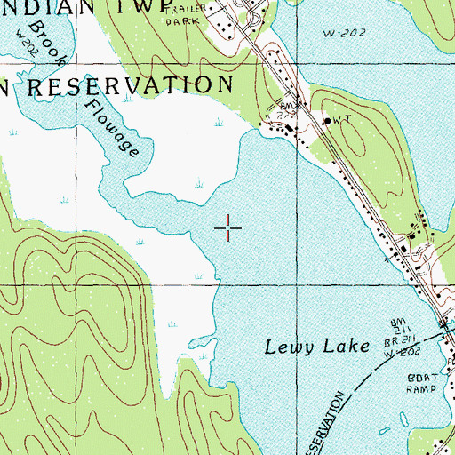 Topographic Map of Huntley Brook, ME
