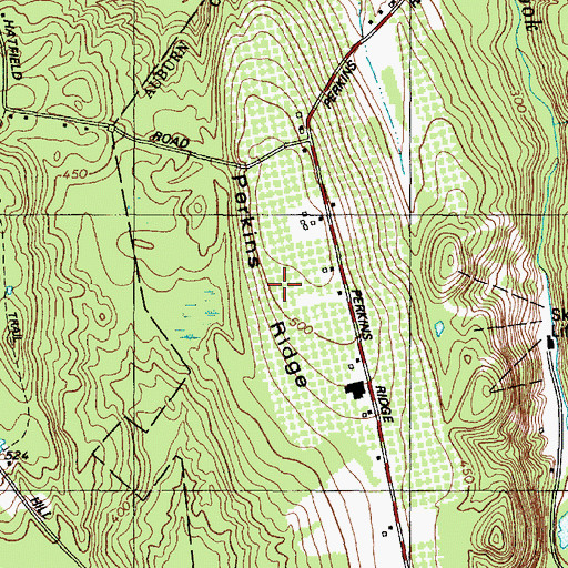 Topographic Map of Perkins Ridge, ME