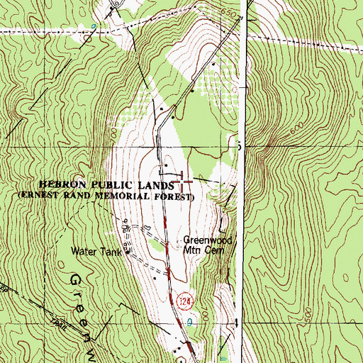 Topographic Map of Greenwood Mountain, ME