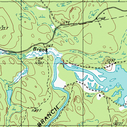 Topographic Map of Reed Brook, ME