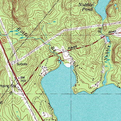 Topographic Map of Rolfe Brook, ME